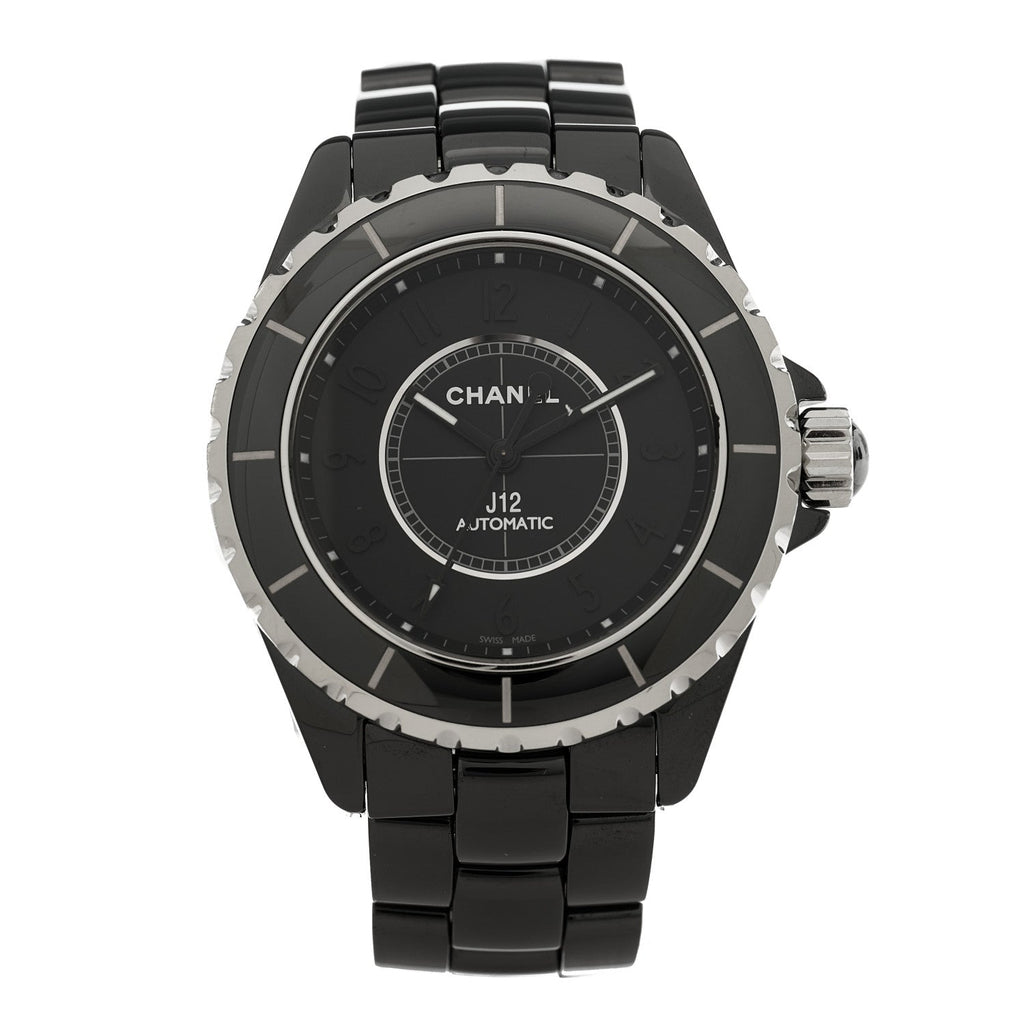 Chanel Stainless Steel Ceramic 38mm J12 Phantom Automatic Watch Black