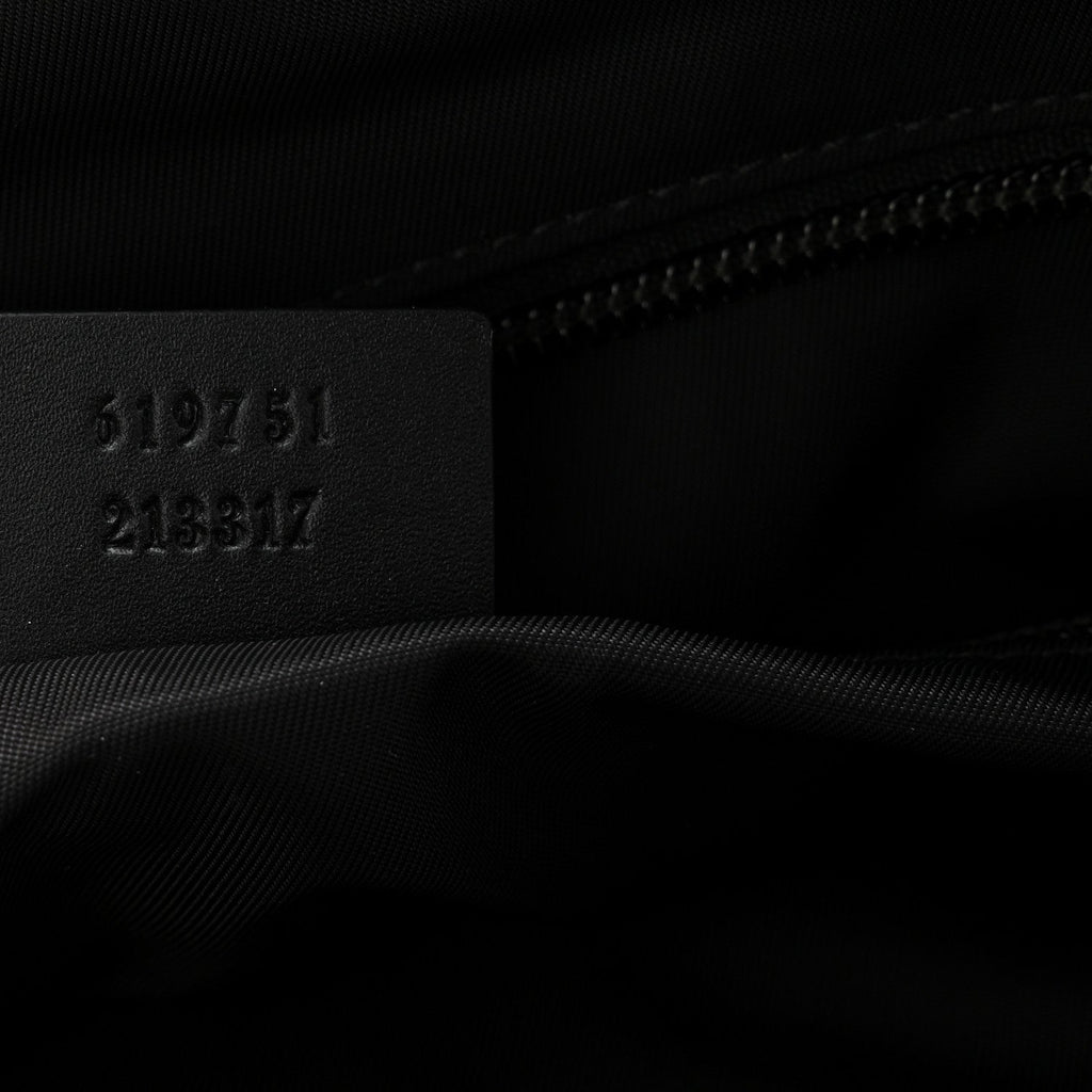 Gucci Techno Canvas Web Top Handle Shoulder Bag Black
