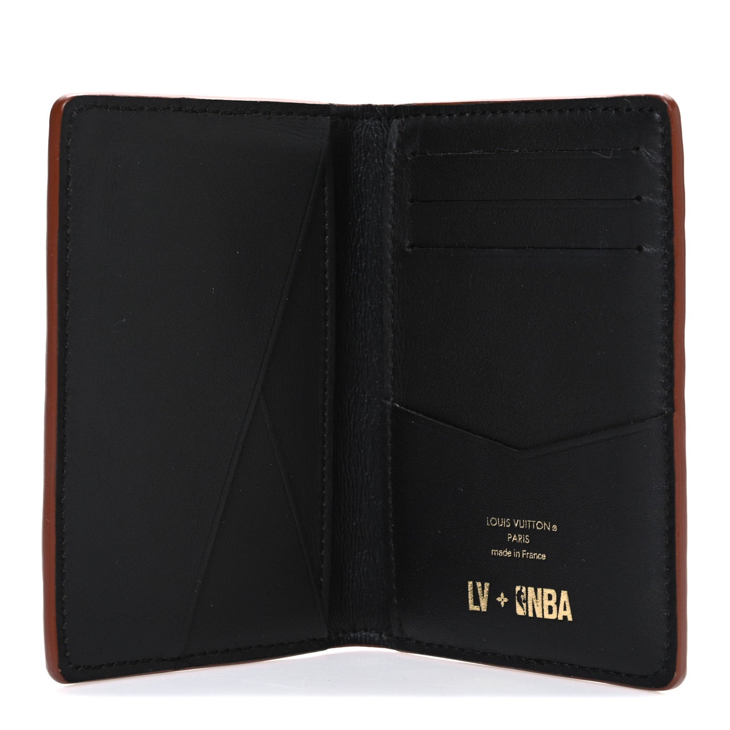 Louis Vuitton X NBA Grained Calfskin Monogram Pocket Organizer Brick Orange