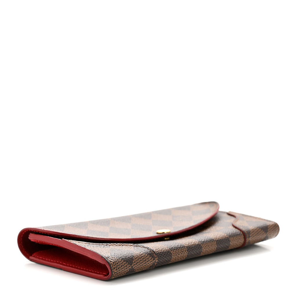 Louis Vuitton Damier Ebene Caissa Wallet Cherry