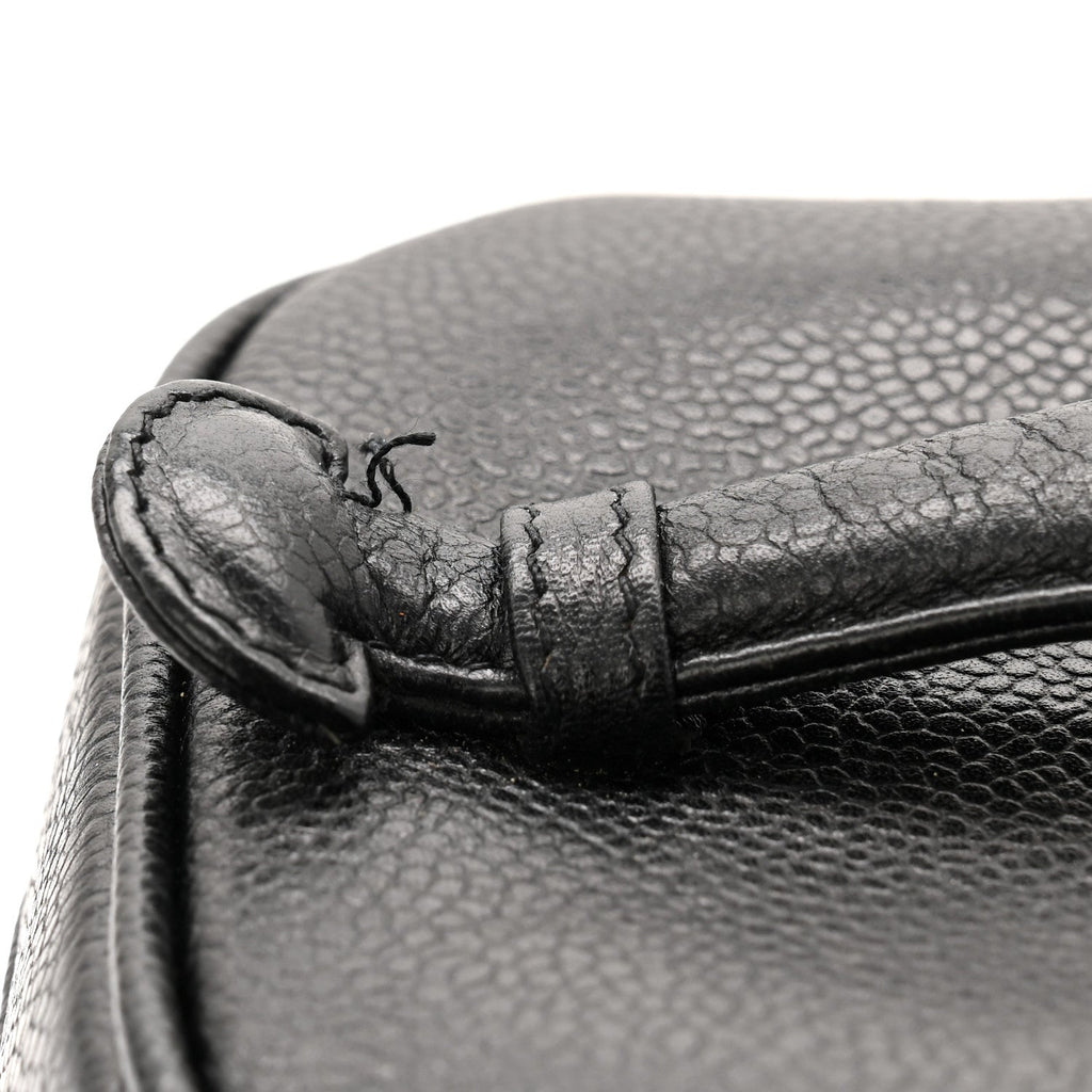 Chanel Caviar Vanity Cosmetic Case Black