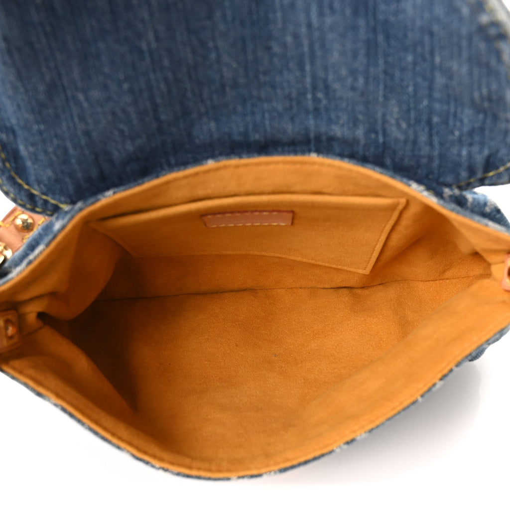 Louis Vuitton Monogram Denim Mini Pleaty Blue