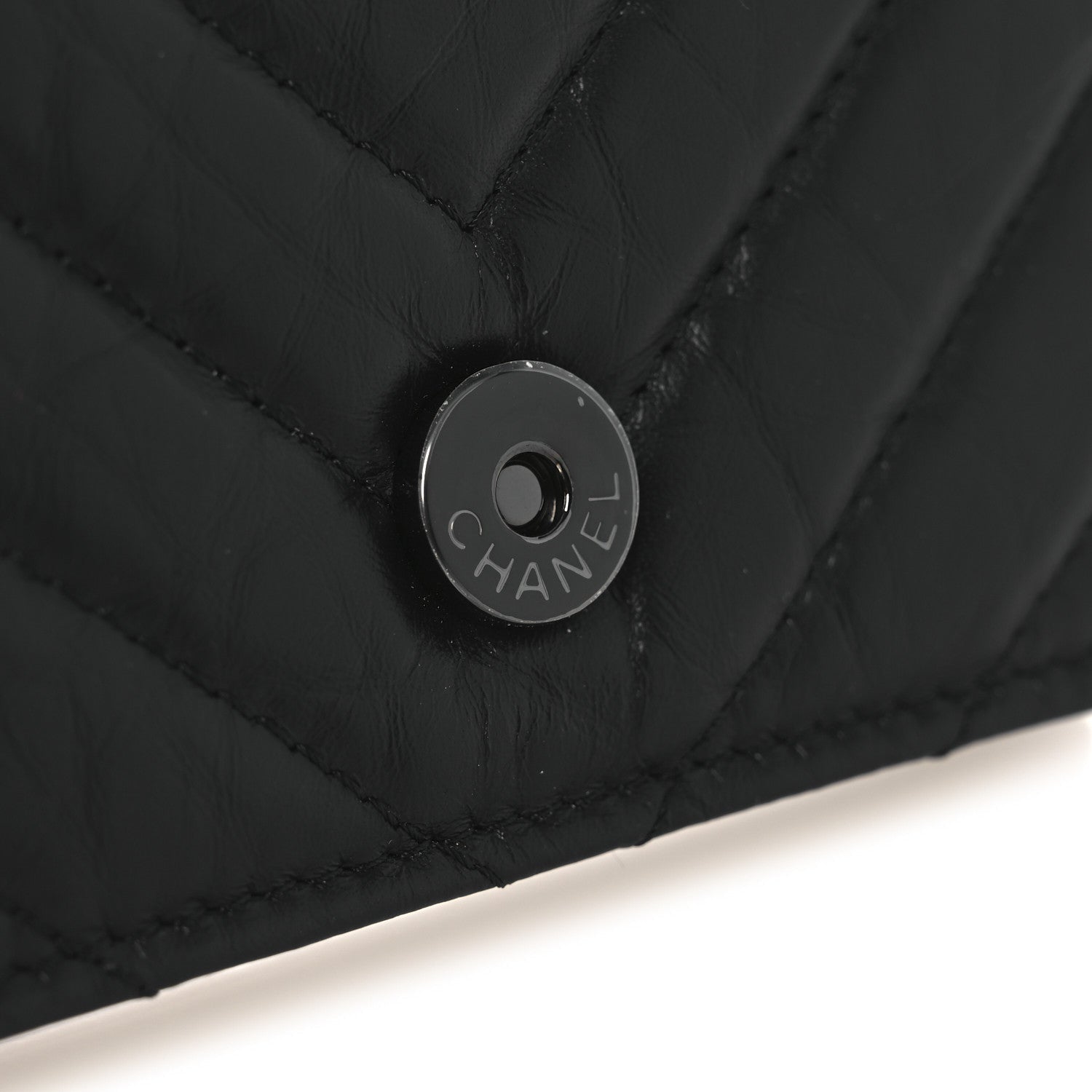 Chanel Aged Calfskin Chevron Quilted Reissue Belt Bag So Black