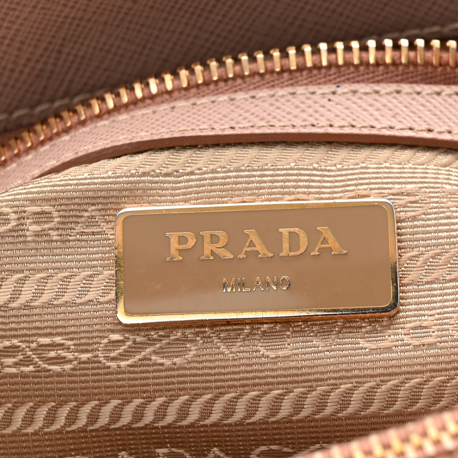Prada Saffiano Small Galleria Double Zip Tote Cammeo