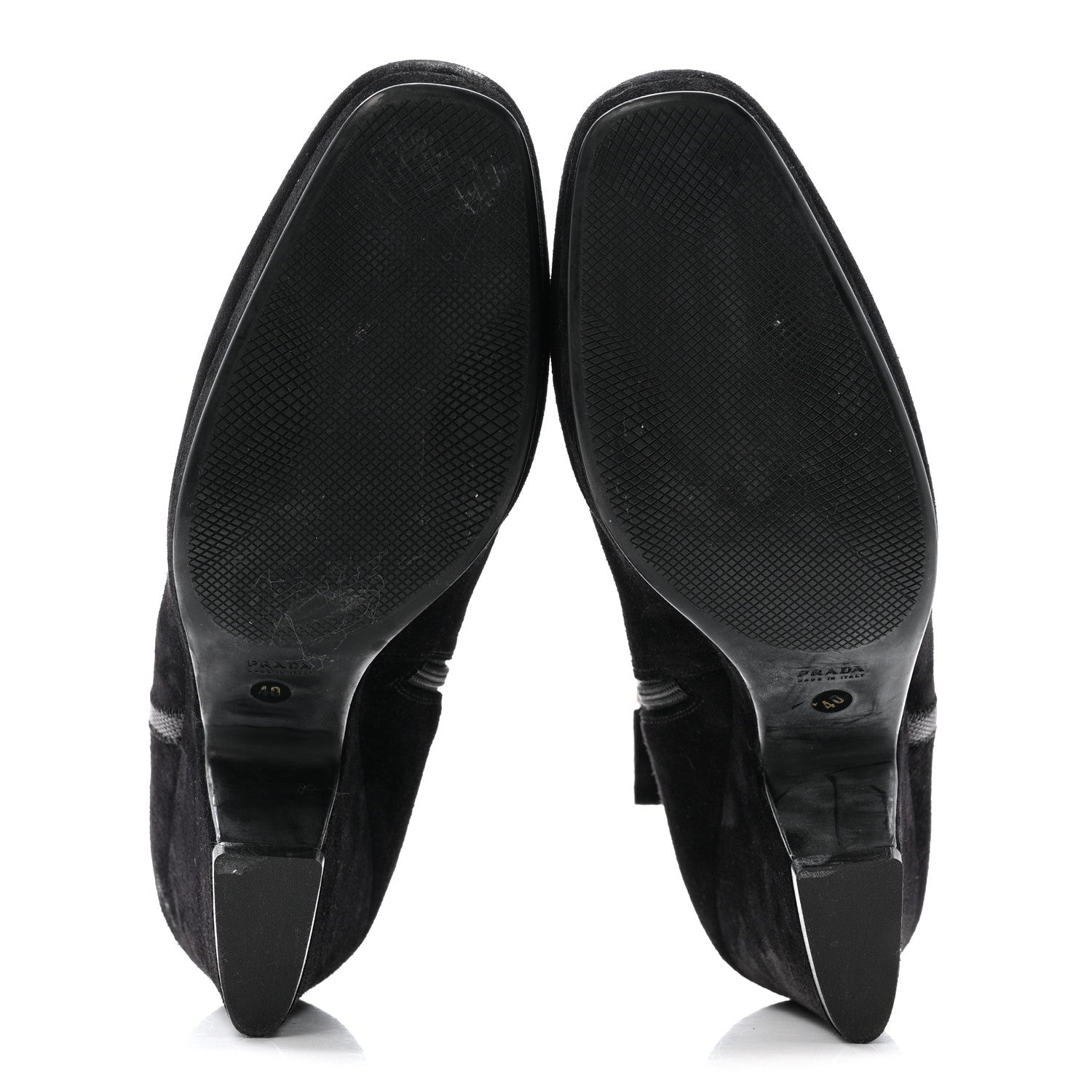 Prada Scamosciato Zip Boots 40 Black