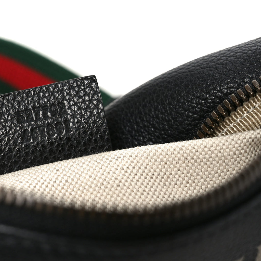 Gucci Grained Calfskin Logo Belt Bag Black