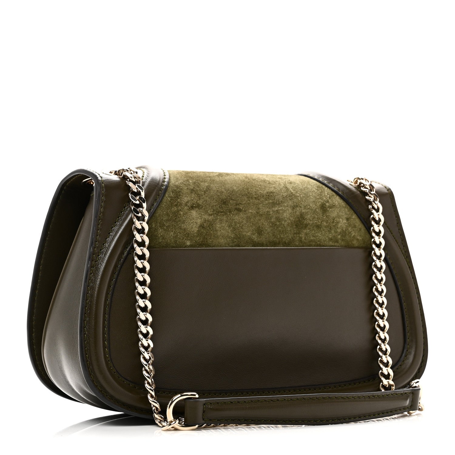 Gucci Suede Calfskin Blondie Medium Shoulder Bag Green