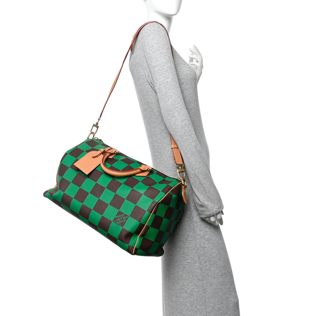 Louis Vuitton Damier Pop Speedy Bandouliere 40 Green