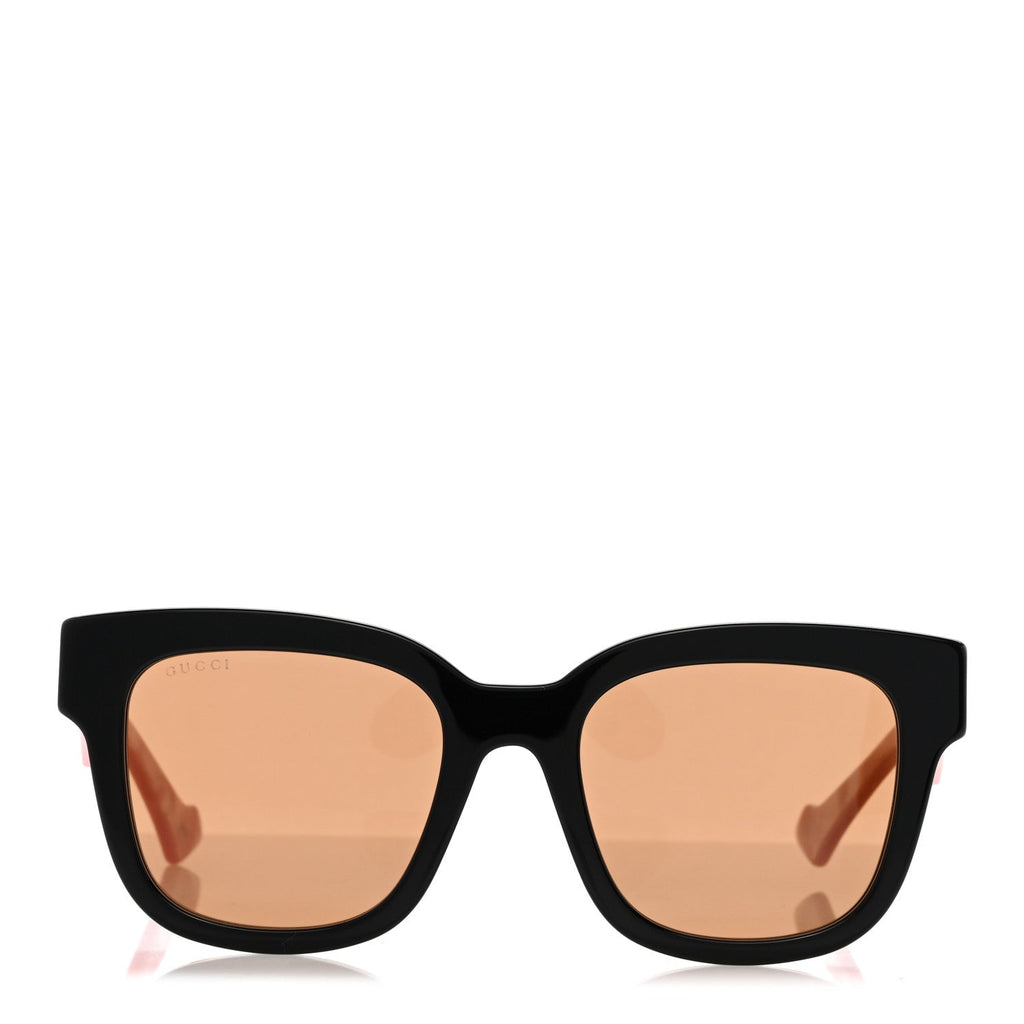 Gucci Rectangle 52mm Frame Sunglasses GG0998/S Black Pink