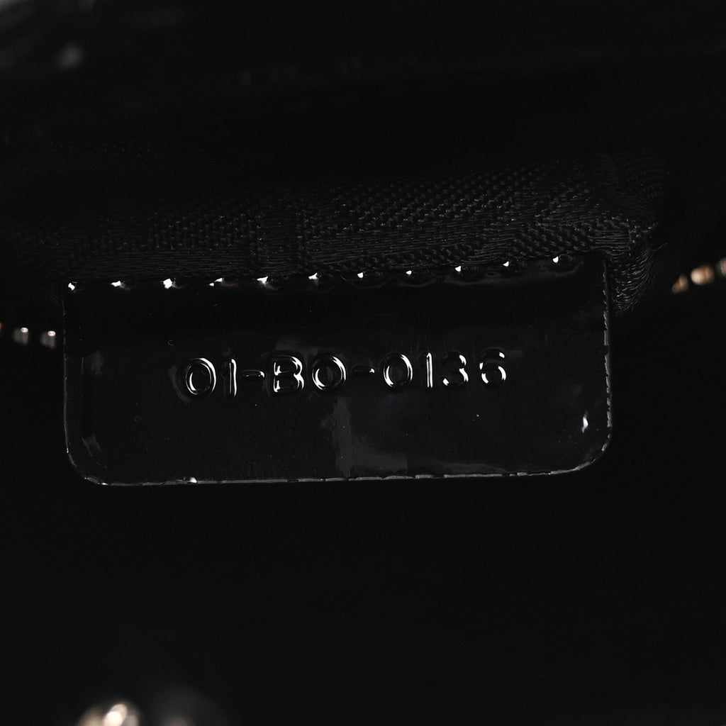 Christian Dior Patent Cannage Mini Lady Dior Black