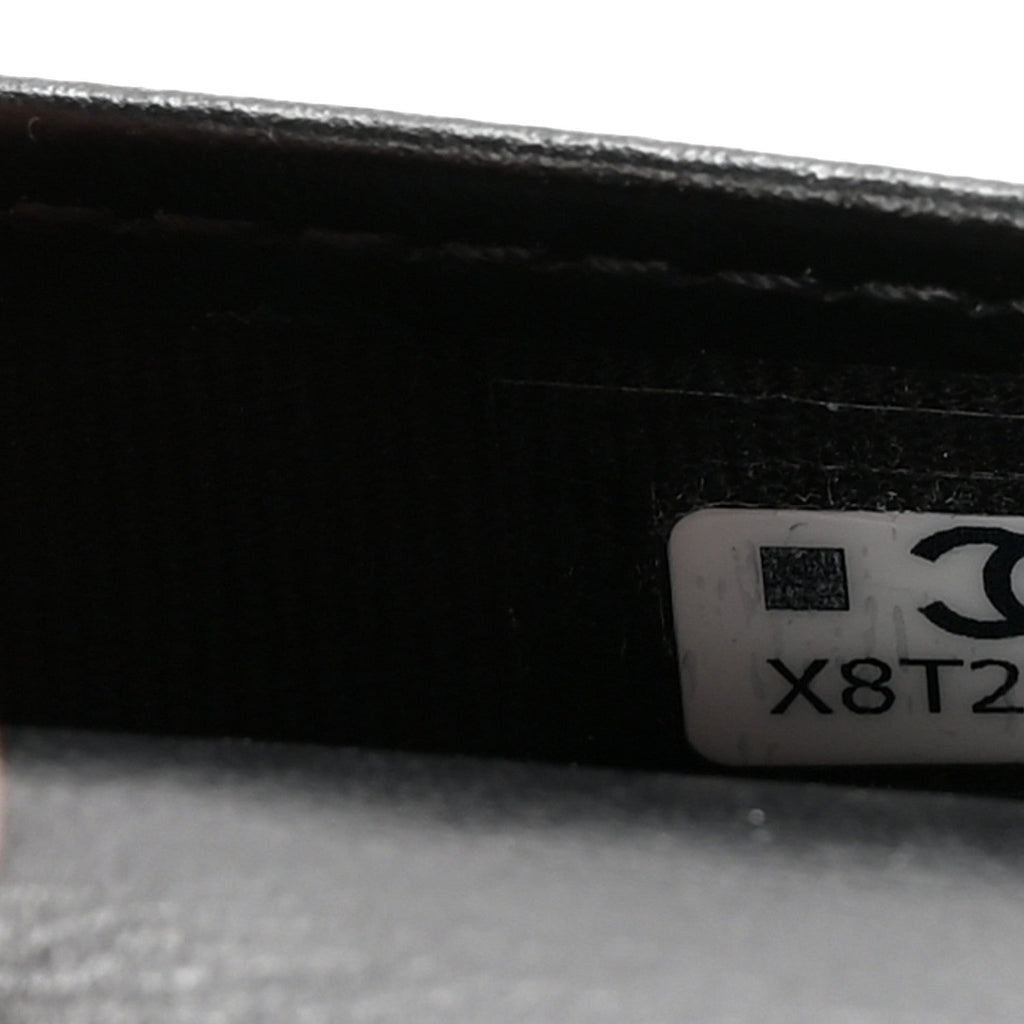 Calfskin Quilted Card Holder Wallet So Black