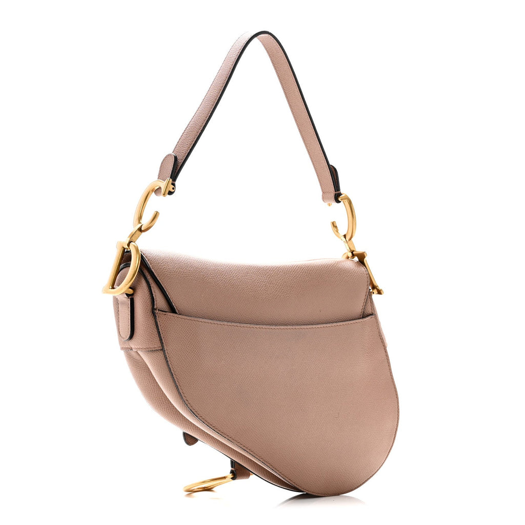 Christian Dior Grained Calfskin Saddle Bag Blush