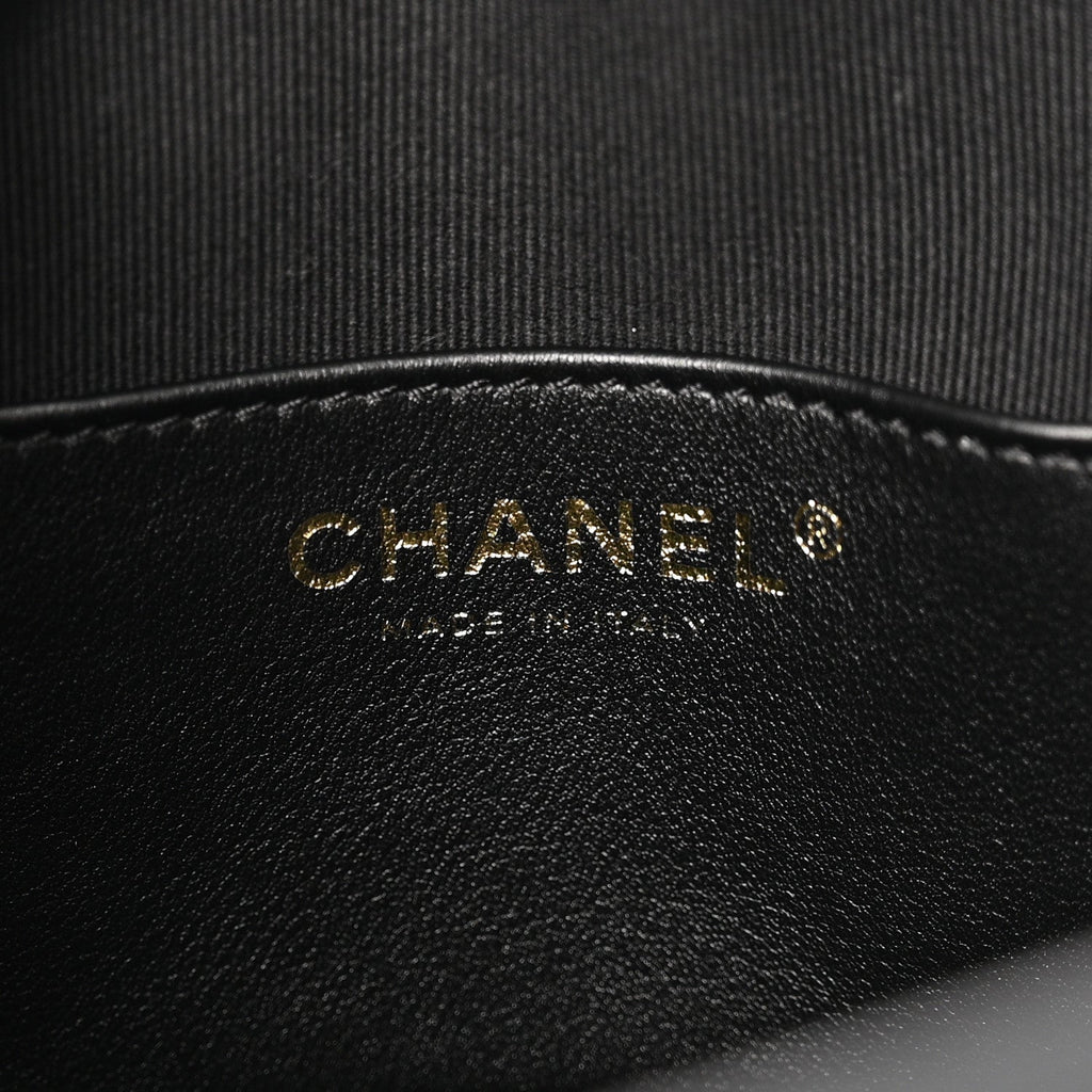 Chanel Suede Quilted Medium Chanel 25 Handbag Black
