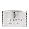 Gucci Sterling Silver 12mm Trademark Wide Band Ring 52 6