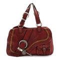 Christian Dior Calfskin Large Gaucho Double Saddle Bag Red