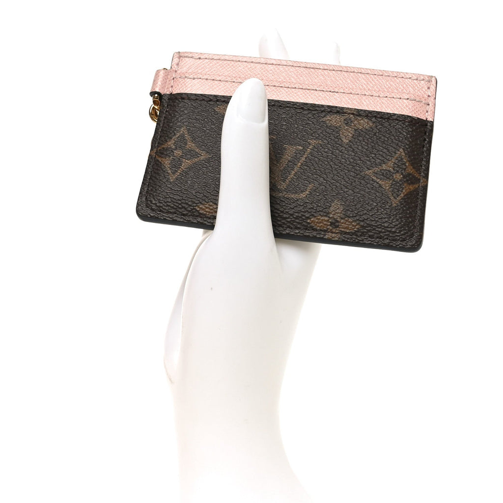 Louis Vuitton Monogram LV Charms Card Holder Rose Ballerine