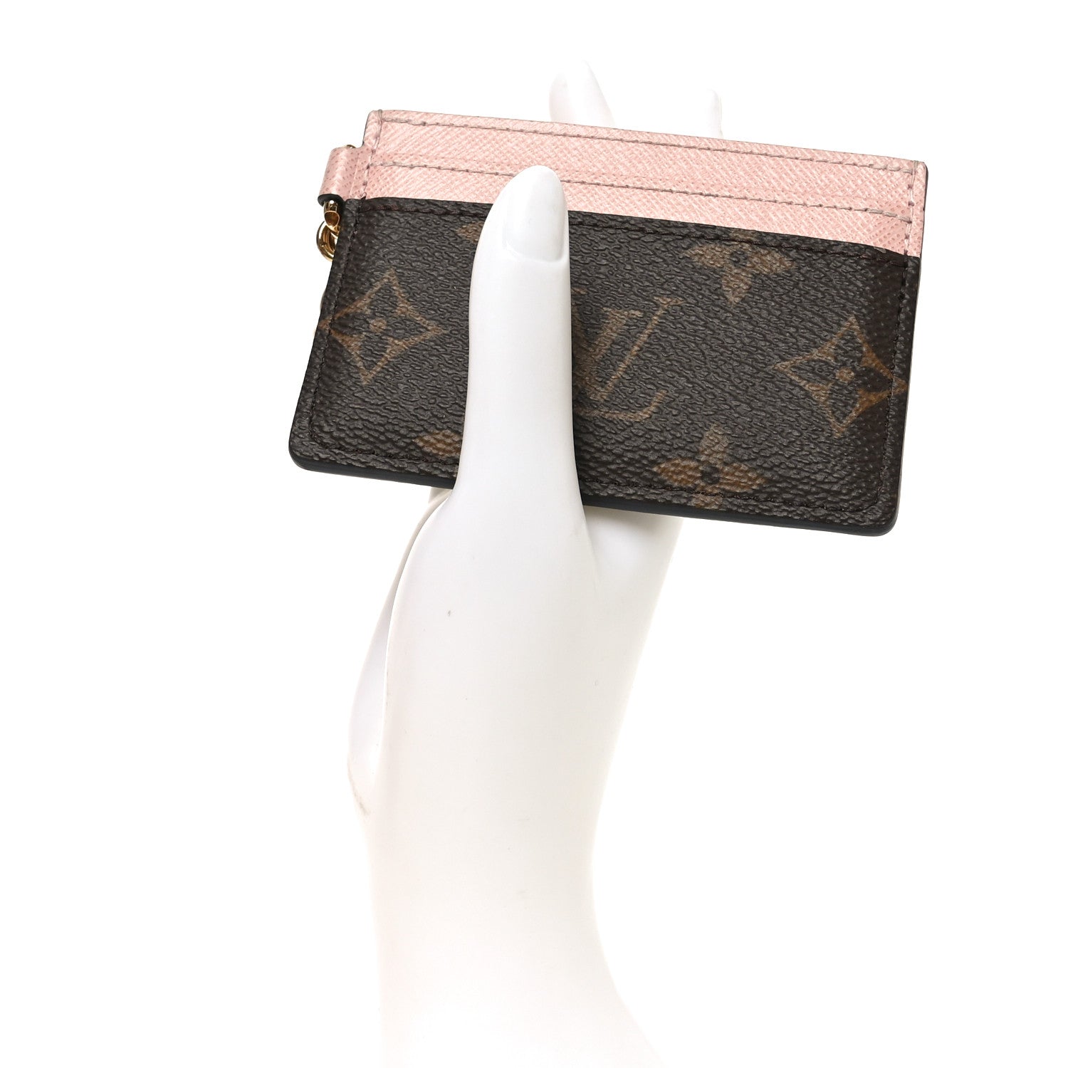 Louis Vuitton Monogram LV Charms Card Holder Rose Ballerine
