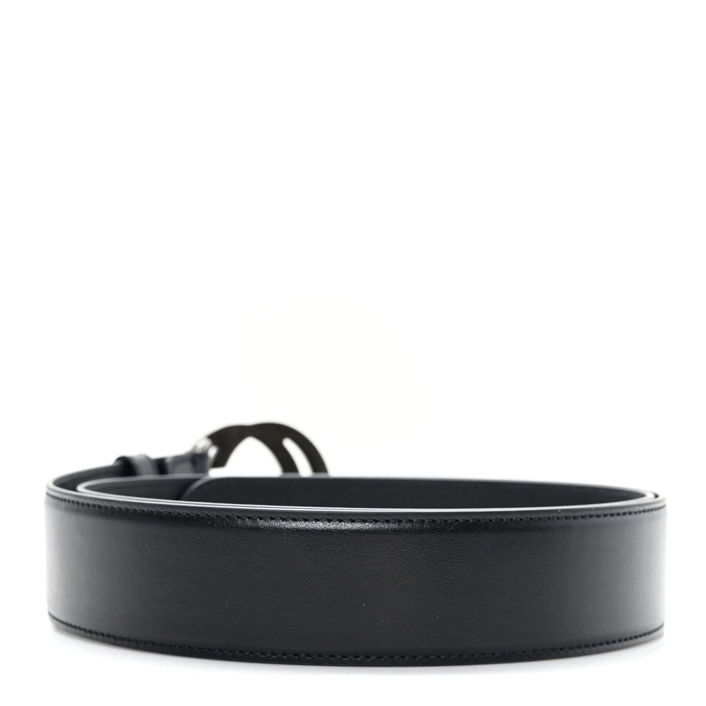 Gucci Plutone Calfskin Double G Belt 40mm 100 40 Black
