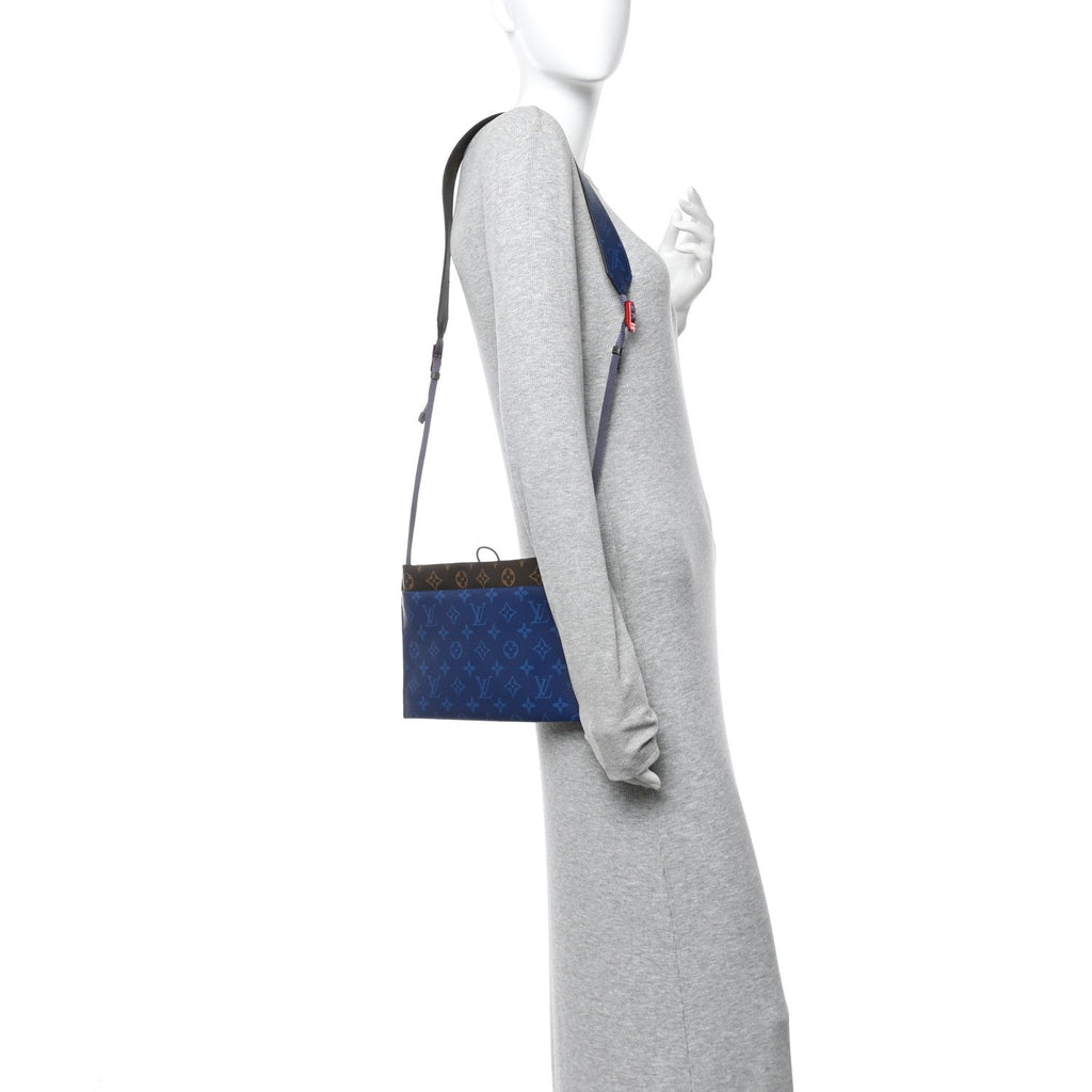 Louis Vuitton Monogram Small Outdoor Pouch Pacific Blue