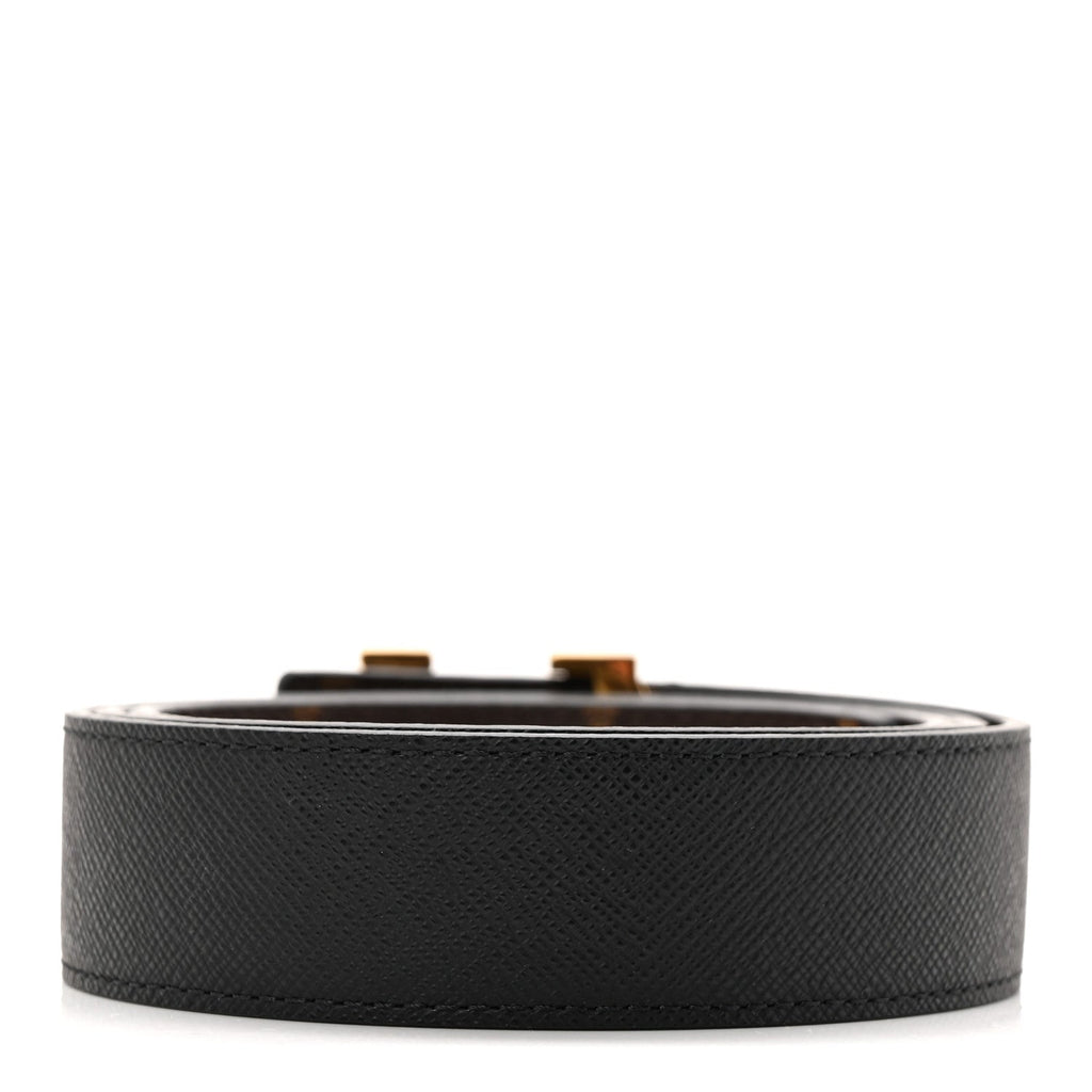 Louis Vuitton Calfskin Monogram 30mm LV Initiales Reversible Belt 85 34 Black