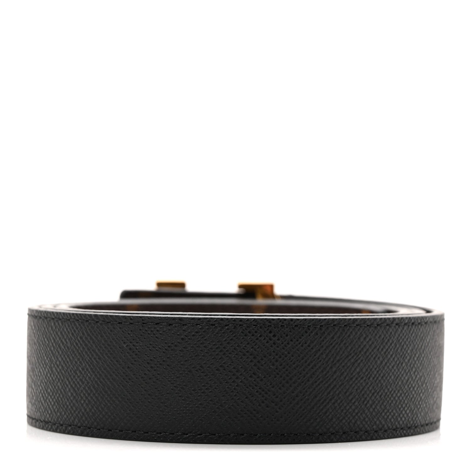 Louis Vuitton Calfskin Monogram 30mm LV Initiales Reversible Belt 85 34 Black