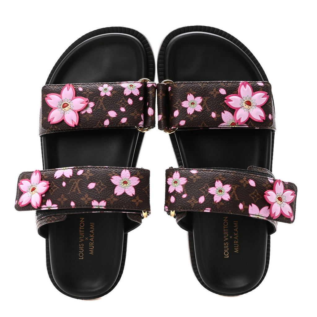 Louis Vuitton LV X TM Monogram LV Sunset Flat Comfort Mule 35 Sakura Brown