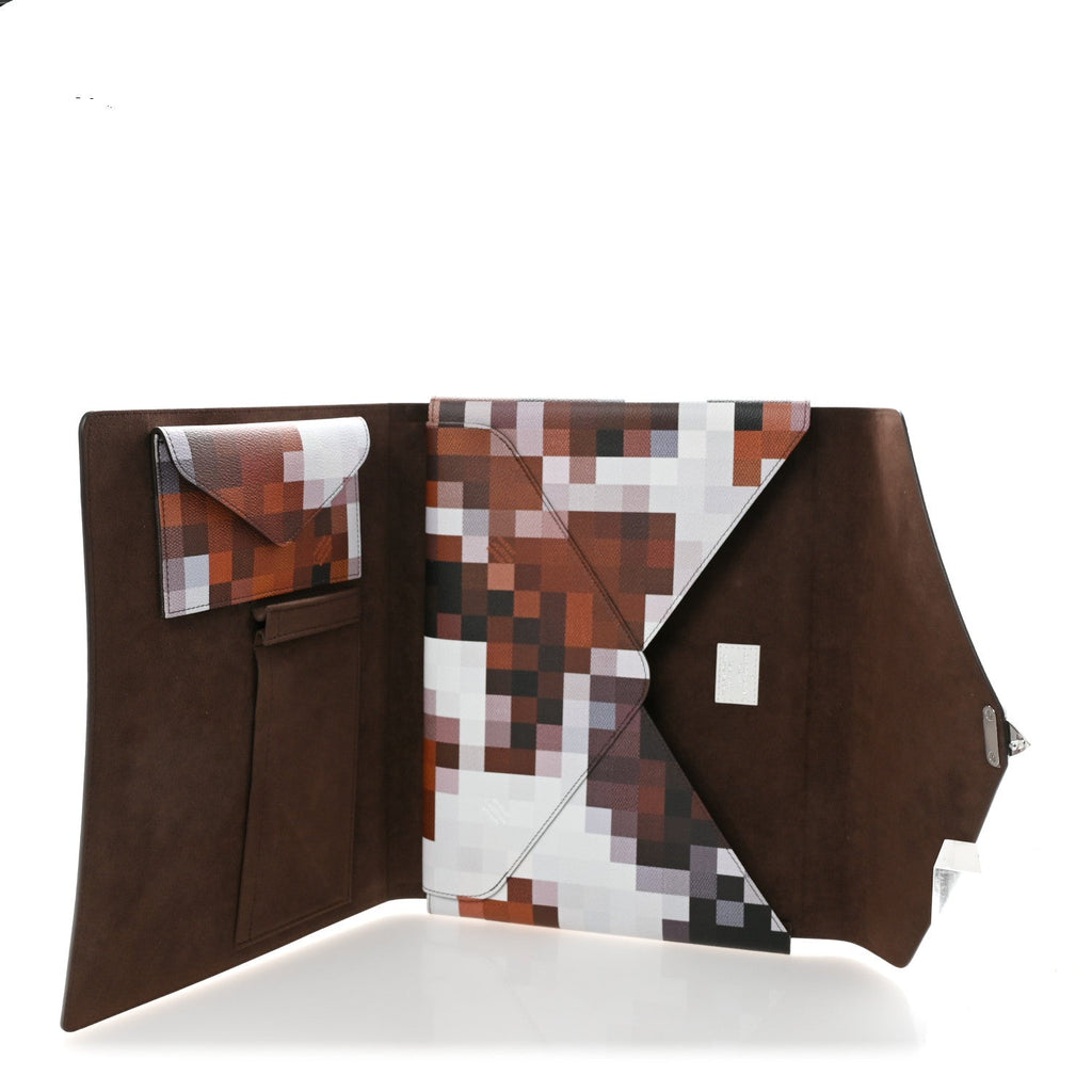 Louis Vuitton Calfskin Cowmooflage Mark Folder Brown