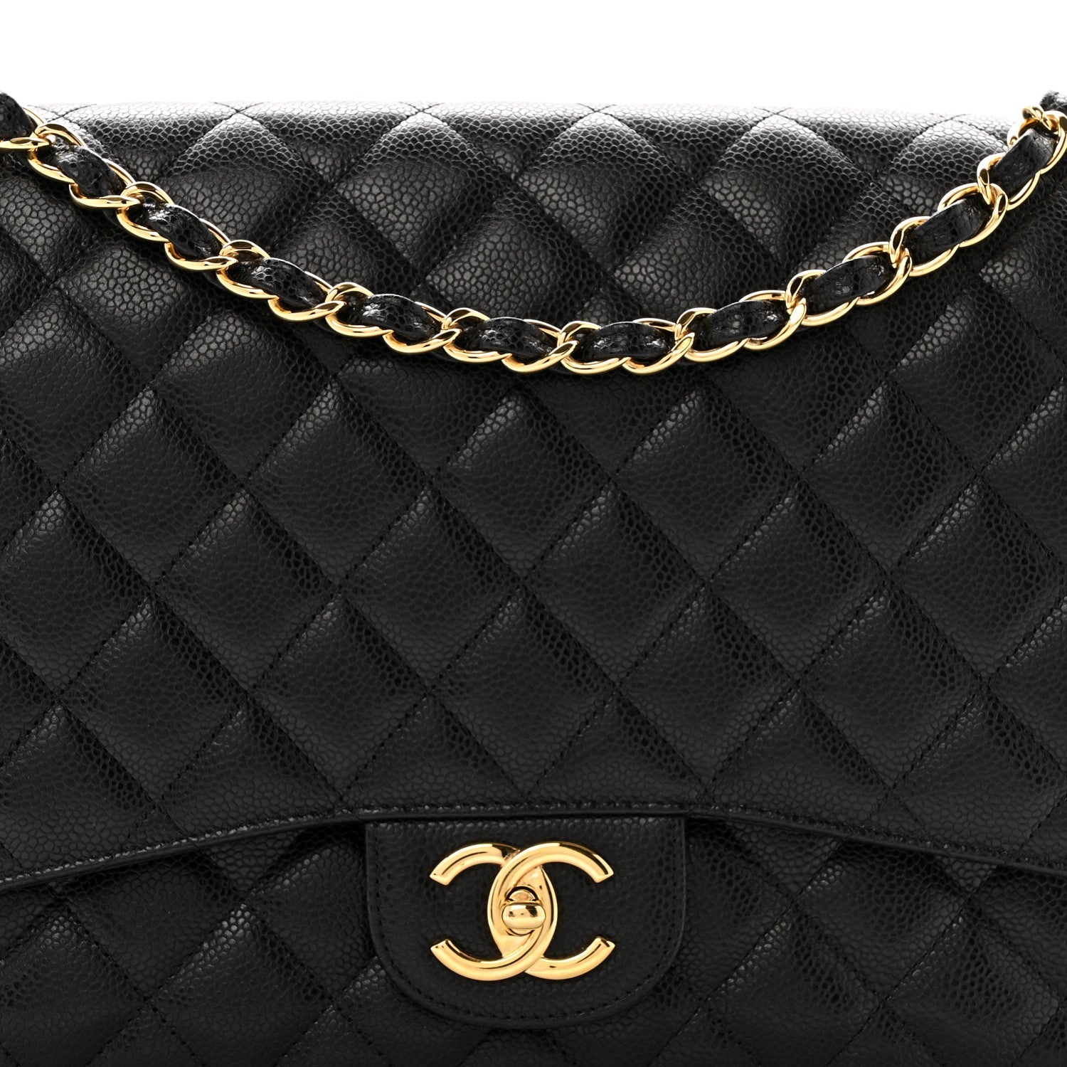 Chanel Caviar Quilted Maxi Double Flap Black