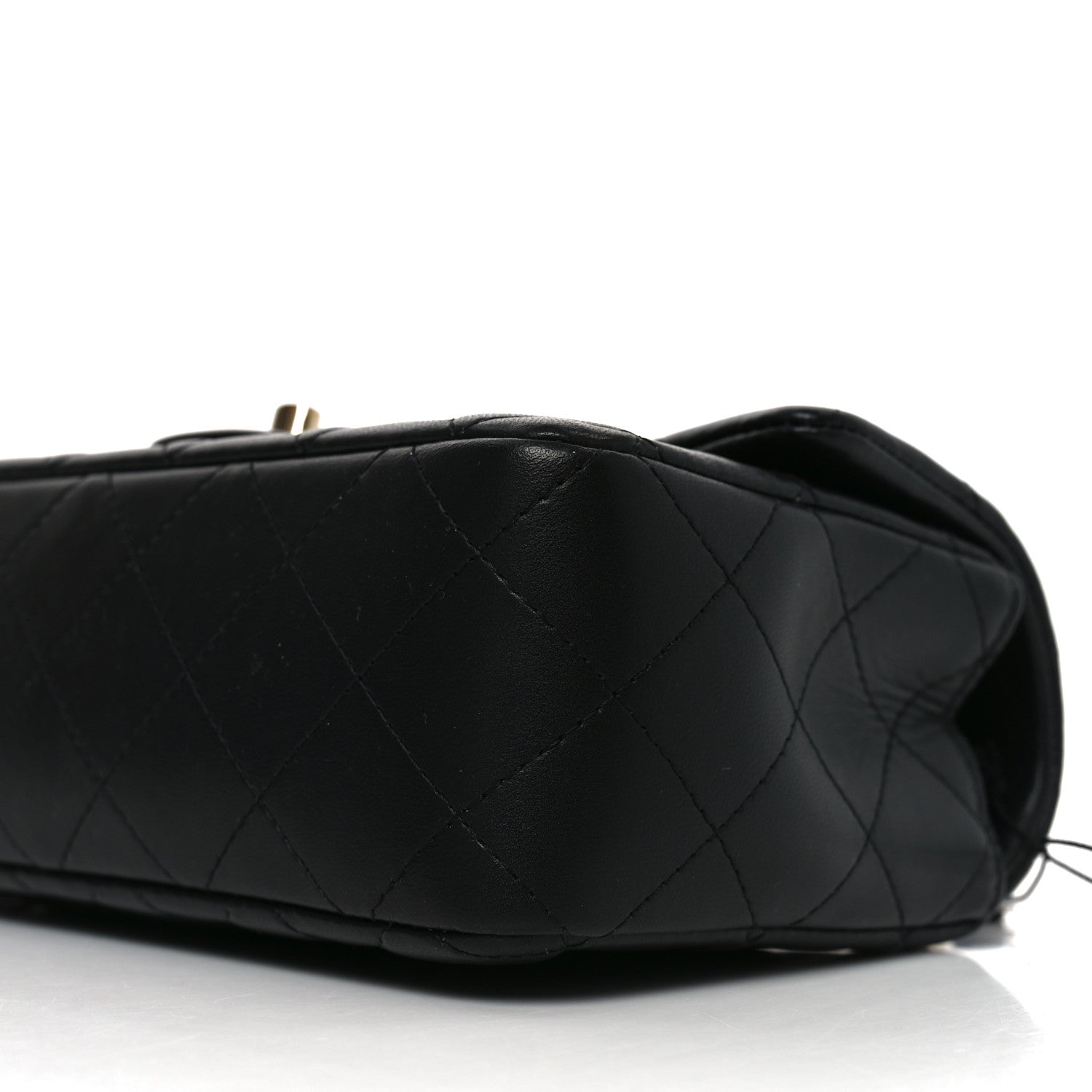 Chanel Lambskin Quilted Mini Rectangular Flap Black