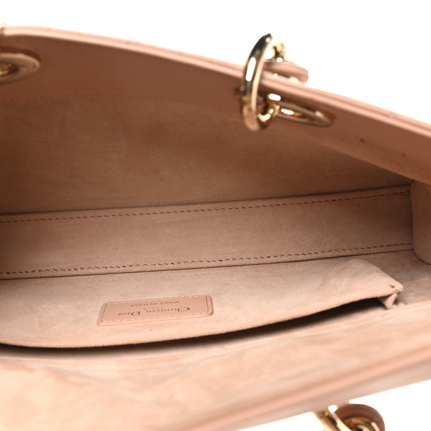 Christian Dior Lambskin Cannage Heart Medium Lady D-Joy Rose Des Vents