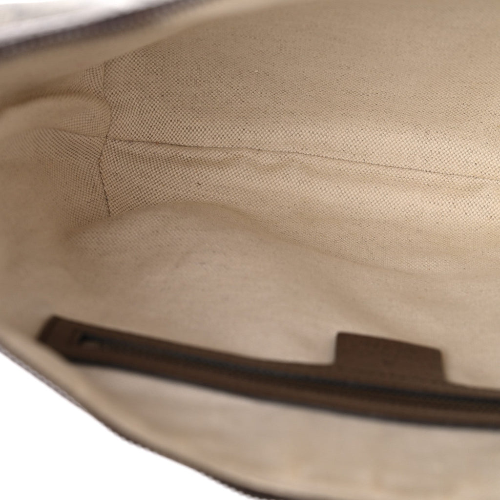 Gucci GG Supreme Monogram Web Small Ophidia Half Moon Hobo Brown