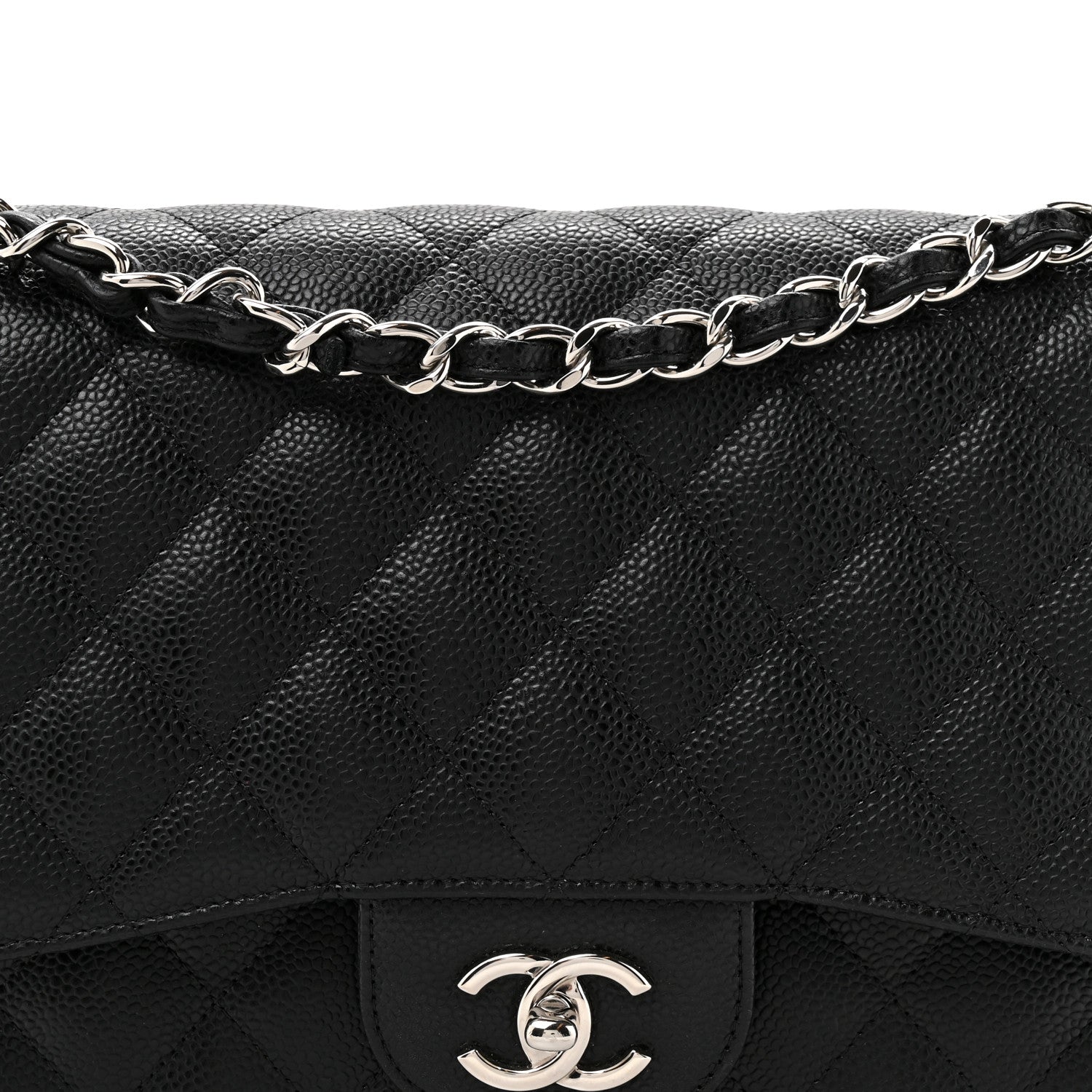 Chanel Caviar Quilted Jumbo Double Flap Black