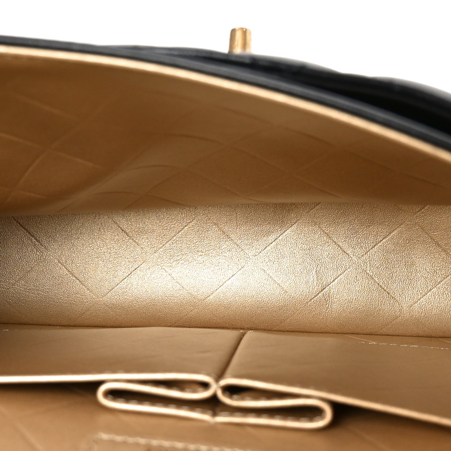 Chanel Lambskin Quilted Medium Rue Cambon Charms Double Flap Black