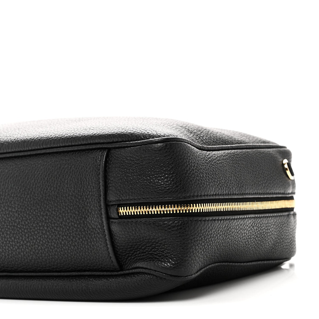 Prada Vitello Daino Soft Large Top Handle Bag Black
