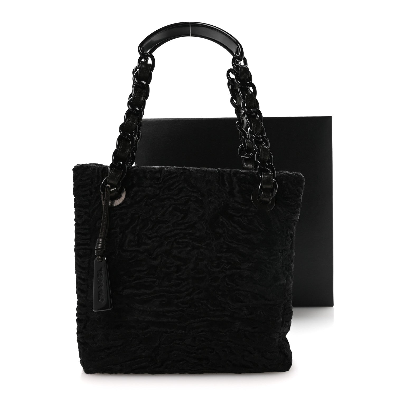 Chanel Persian Lamb Fur Tote Black