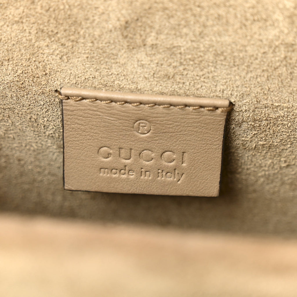 Gucci GG Supreme Monogram Mini Dionysus Shoulder Bag Taupe