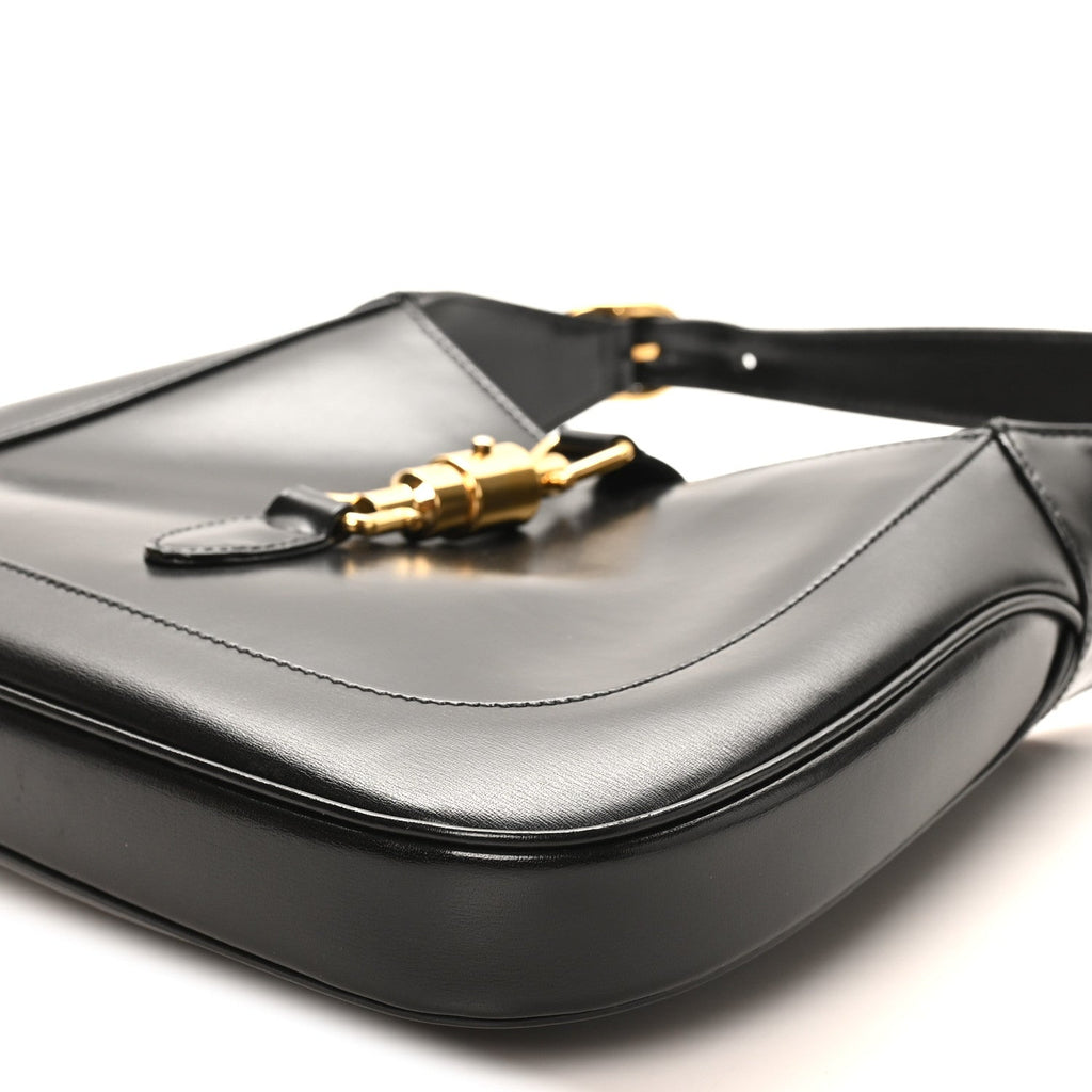 Gucci Boarded Dyana Lux Calfskin Small Jackie 1961 Hobo Black