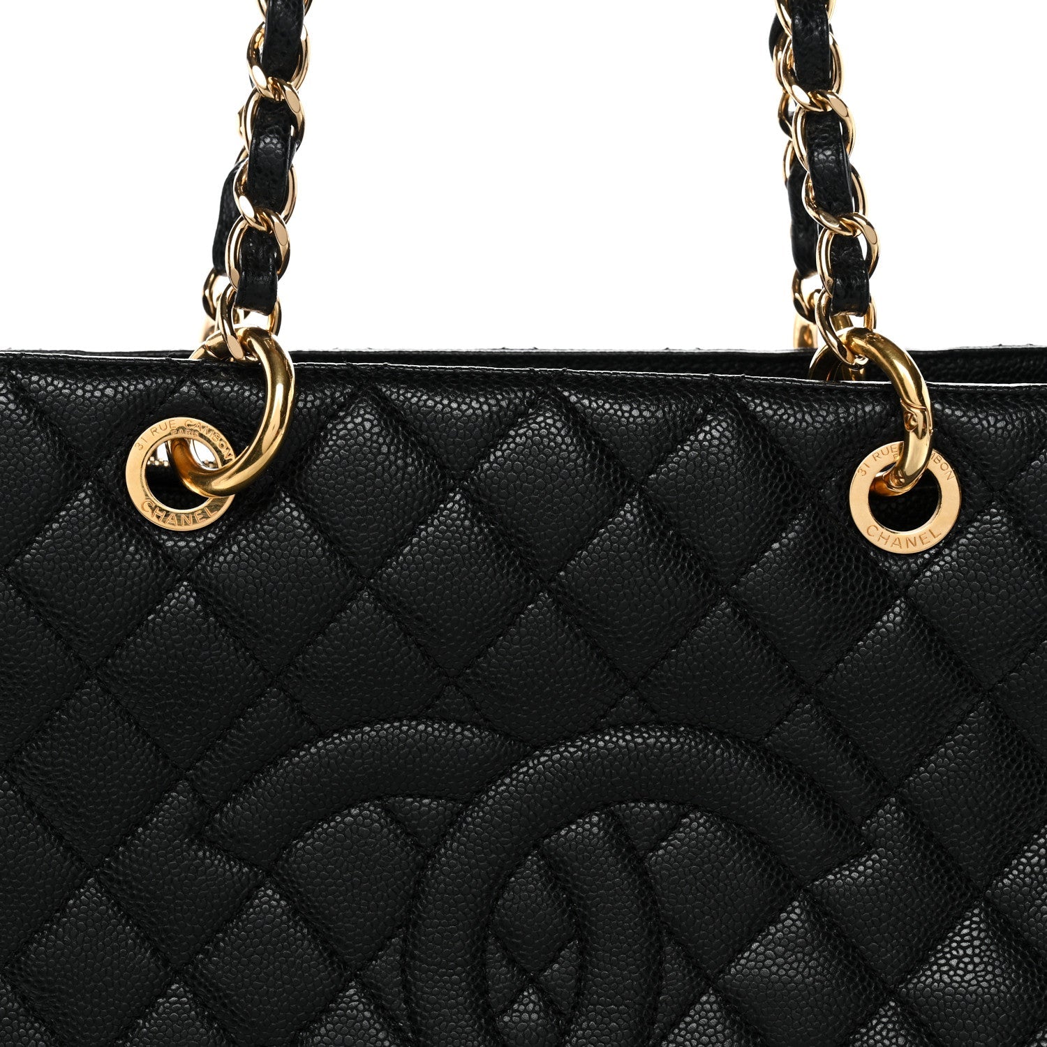 Chanel Caviar Quilted Grand Shopping Tote GST Black