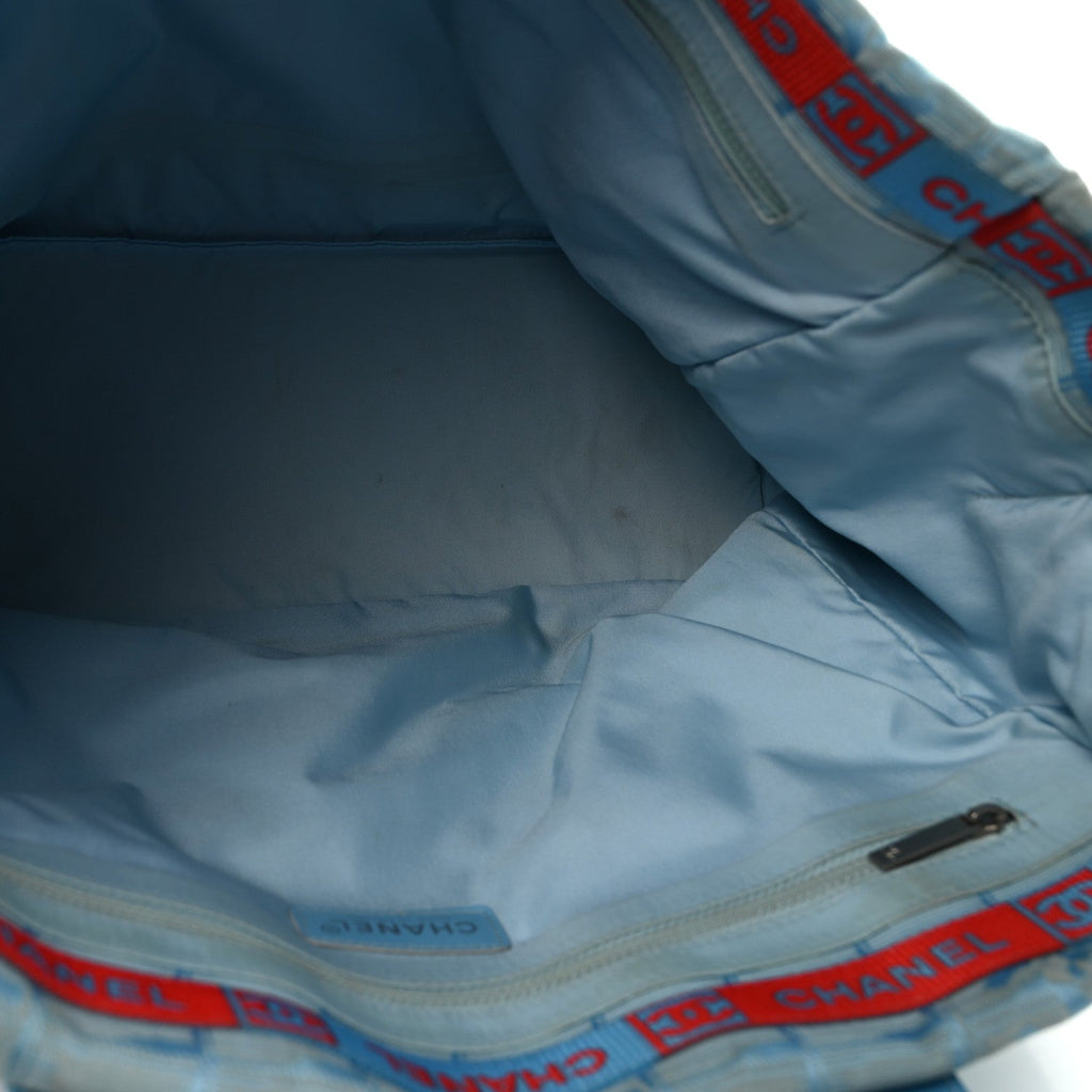Chanel Nylon Travel Large Tote Blue