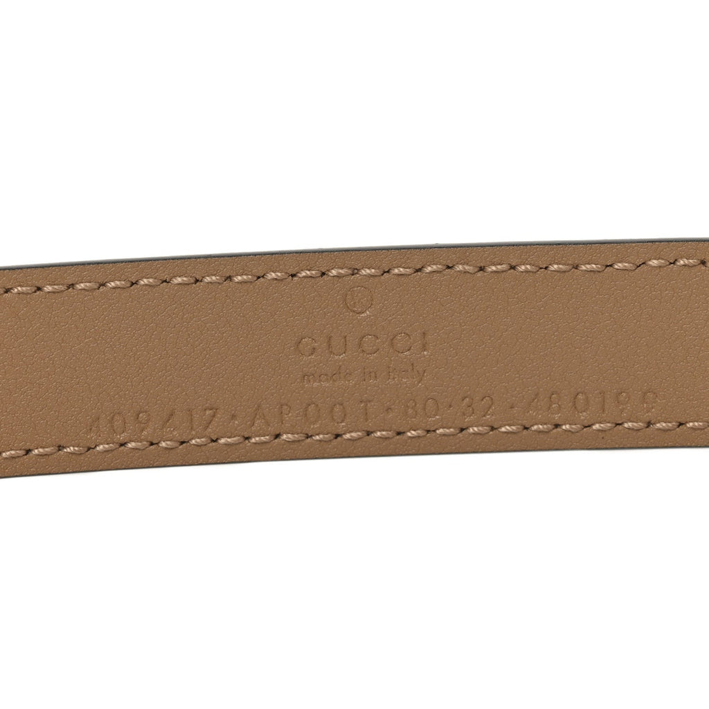 Gucci Calfskin Double G 20mm Belt 80 32 Porcelain Rose