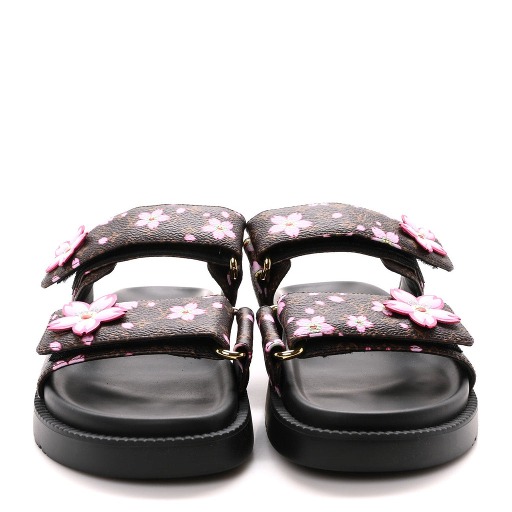 Louis Vuitton LV X TM Monogram LV Sunset Flat Comfort Mule 35 Sakura Brown