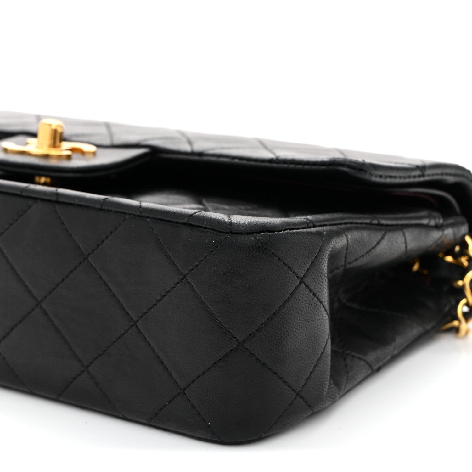 Chanel Lambskin Quilted Small Double Flap Black