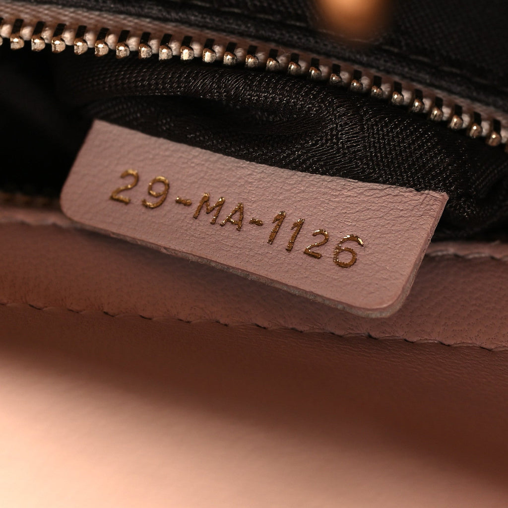 Christian Dior Lambskin Cannage Small My ABCDior Lady Dior Light Pink