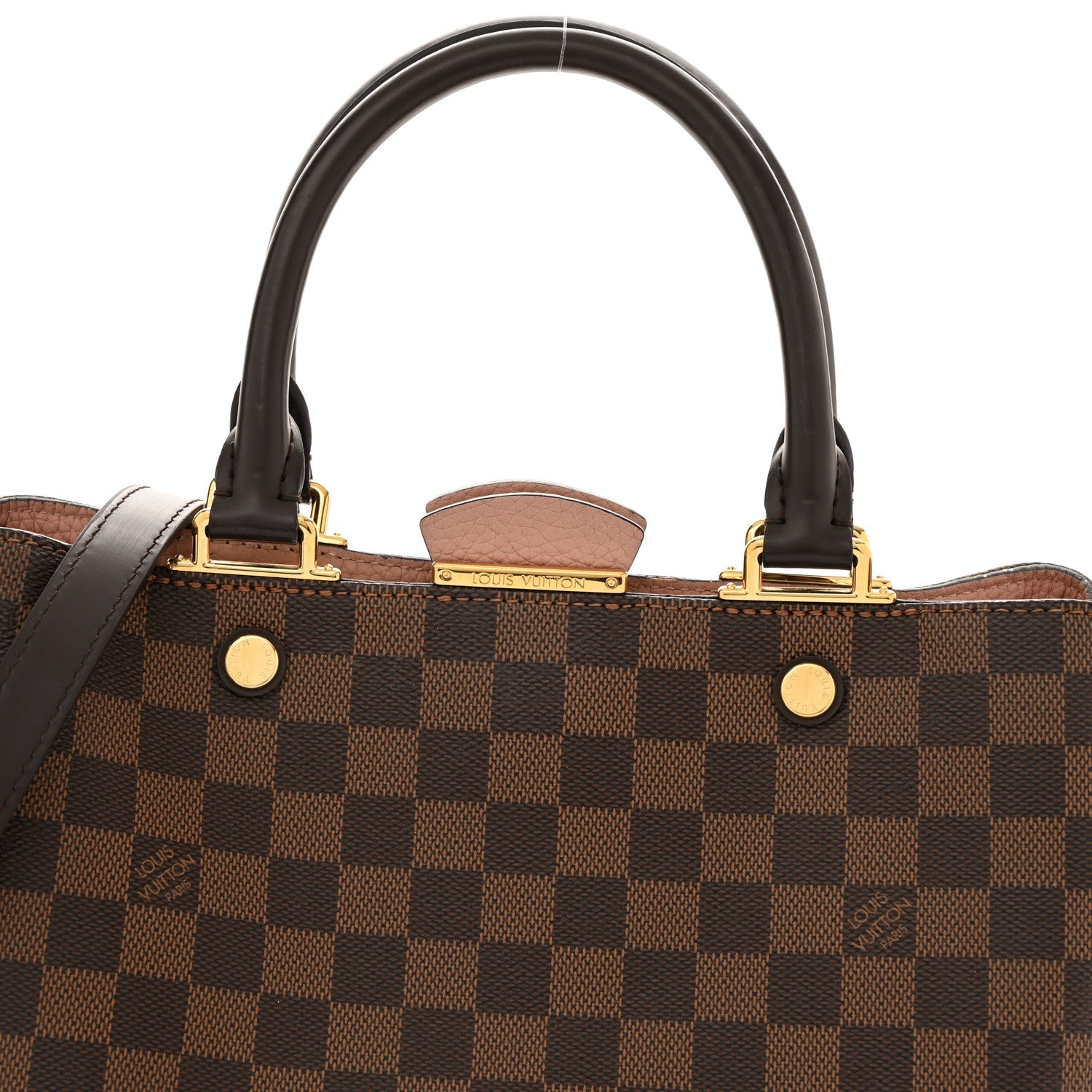 Louis Vuitton Damier Ebene Cuir Taurillon Brittany Magnolia
