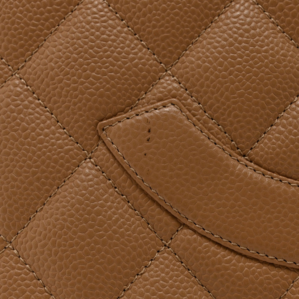 Chanel Caviar Quilted Medallion Tote Beige