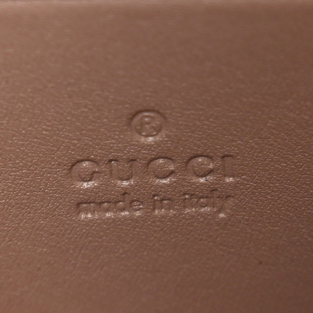 Gucci Calfskin Matelasse Mini Pearly GG Marmont Chain Wallet Porcelain Rose