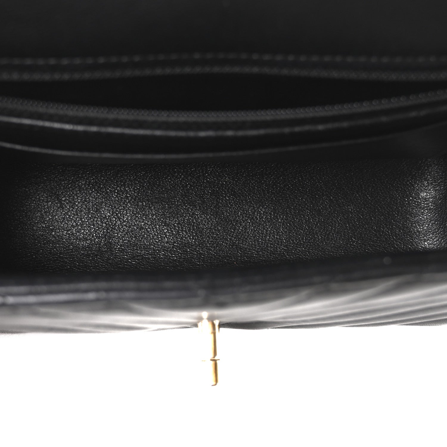 Chanel Lambskin Chevron Quilted Mini Rectangular Flap Black