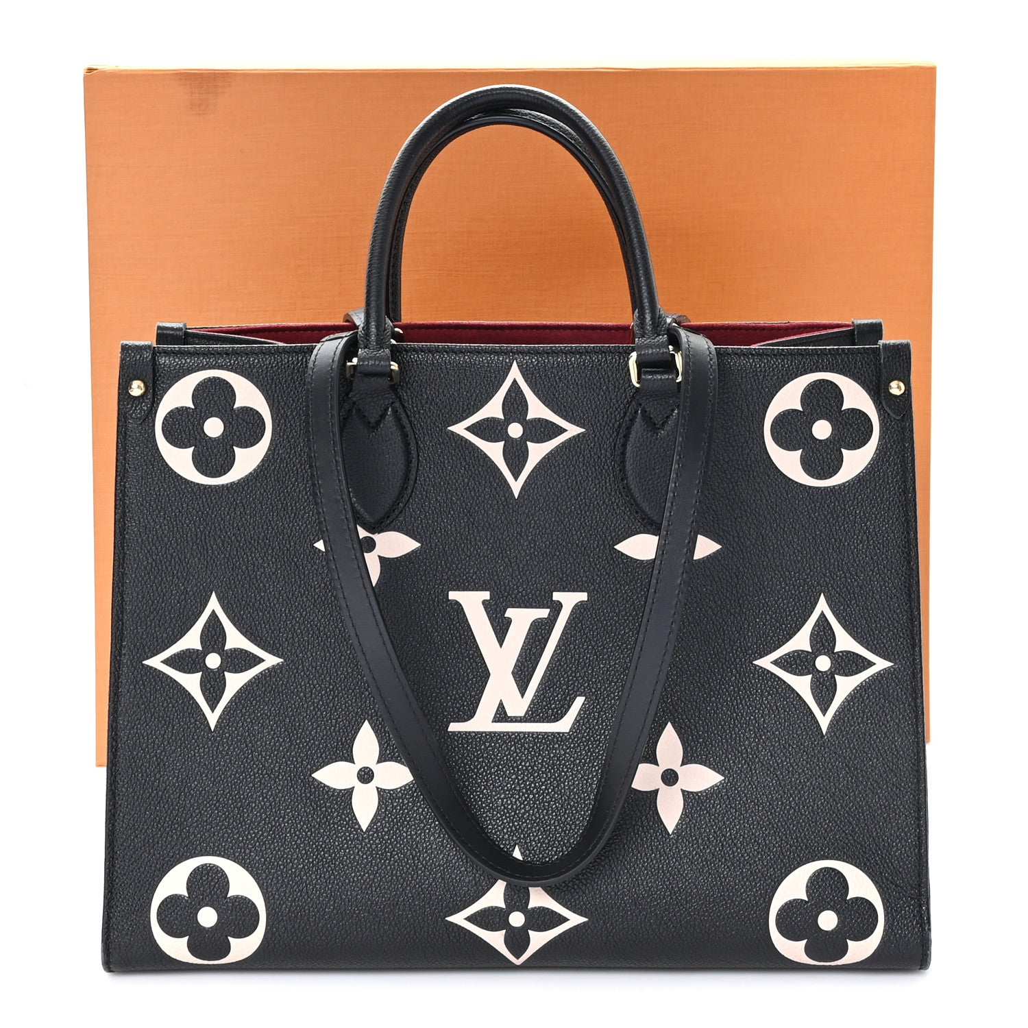 Louis Vuitton Empreinte Monogram Giant Onthego MM Black Beige