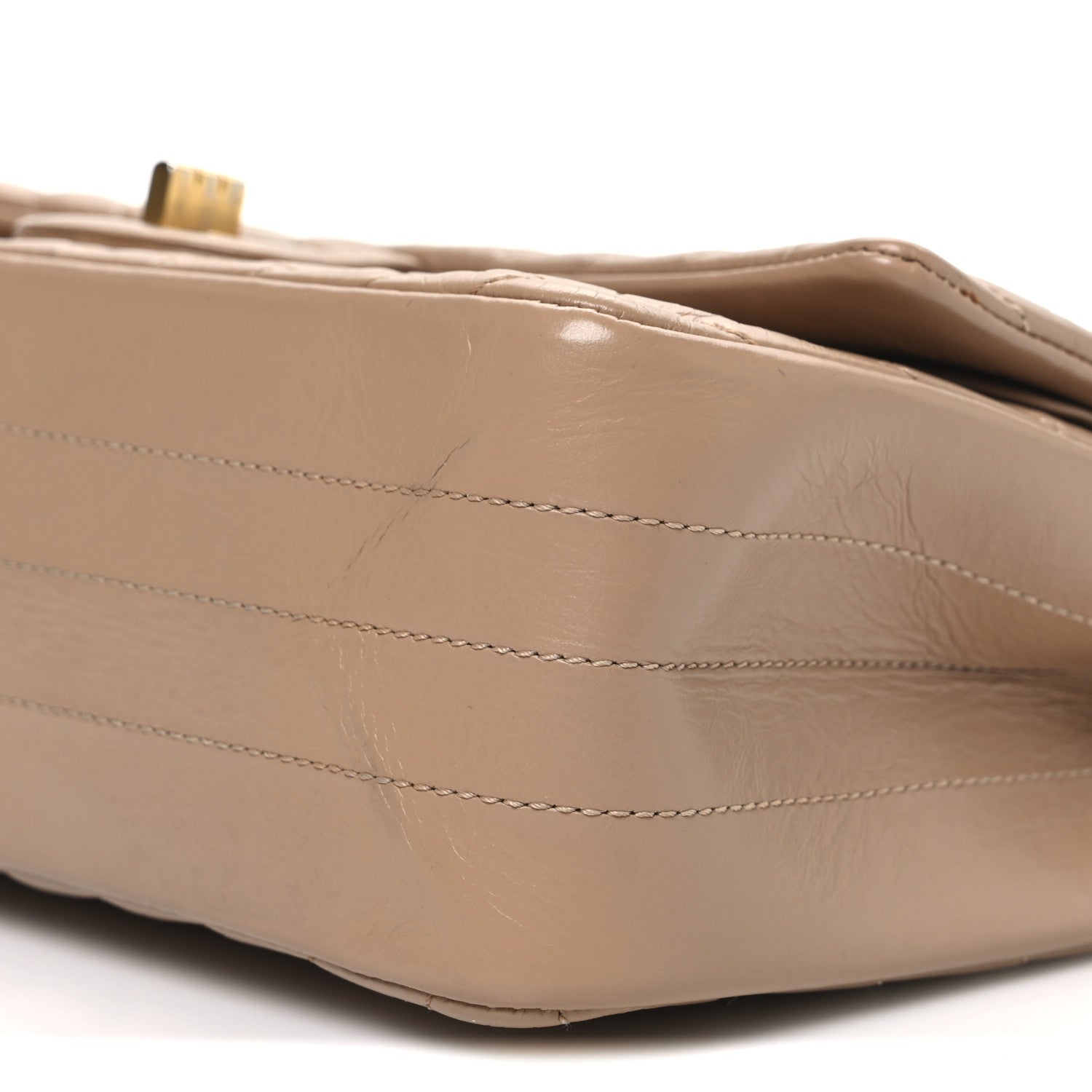 Chanel Aged Calfskin Chevron Quilted 2.55 Reissue 225 Flap Beige