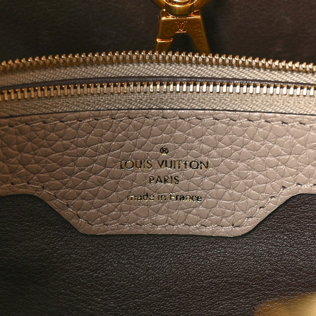 Louis Vuitton Taurillon Capucines MM Galet